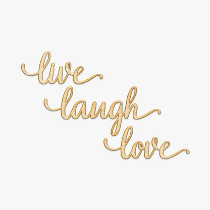 Live Love Laugh Wood Cut Set